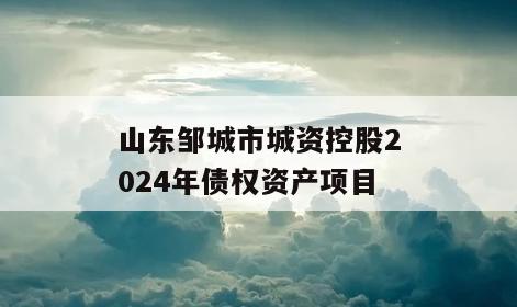 山东邹城市城资控股2024年债权资产项目