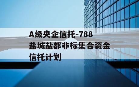 A级央企信托-788盐城盐都非标集合资金信托计划