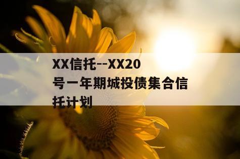XX信托--XX20号一年期城投债集合信托计划