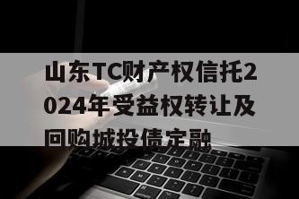 山东TC财产权信托2024年受益权转让及回购城投债定融
