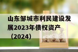 山东邹城市利民建设发展2023年债权资产（2024）