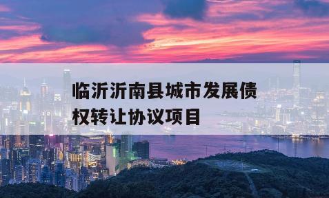 临沂沂南县城市发展债权转让协议项目