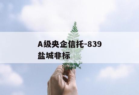 A级央企信托-839盐城非标