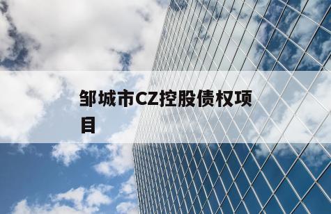邹城市CZ控股债权项目