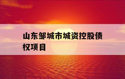 山东邹城市城资控股债权项目
