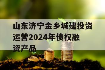 山东济宁金乡城建投资运营2024年债权融资产品