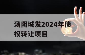 汤阴城发2024年债权转让项目