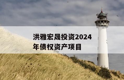 洪雅宏晟投资2024年债权资产项目