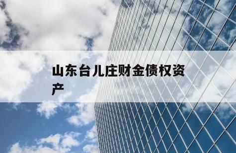 山东台儿庄财金债权资产