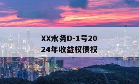 XX水务D-1号2024年收益权债权