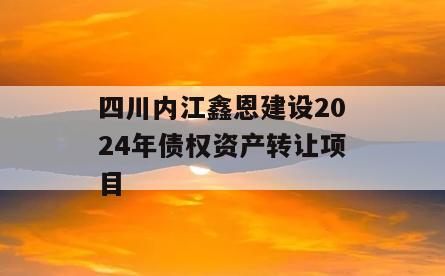 四川内江鑫恩建设2024年债权资产转让项目