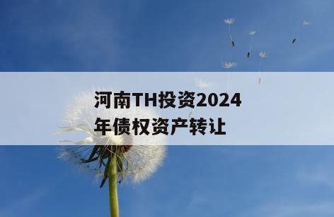 河南TH投资2024年债权资产转让