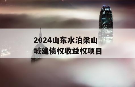 2024山东水泊梁山城建债权收益权项目