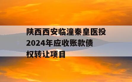 陕西西安临潼秦皇医投2024年应收账款债权转让项目
