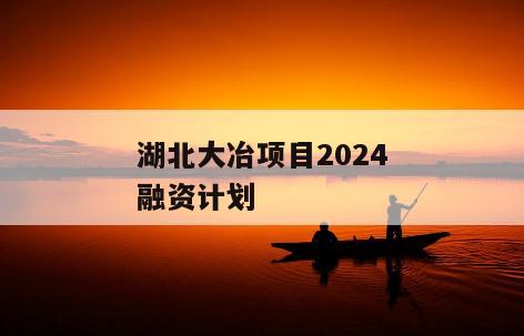 湖北大冶项目2024融资计划