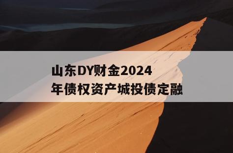 山东DY财金2024年债权资产城投债定融