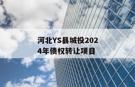 河北YS县城投2024年债权转让项目