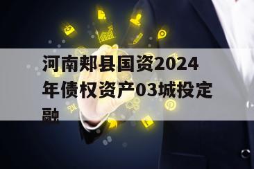 河南郏县国资2024年债权资产03城投定融