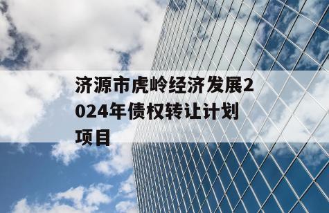 济源市虎岭经济发展2024年债权转让计划项目