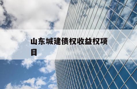 山东城建债权收益权项目