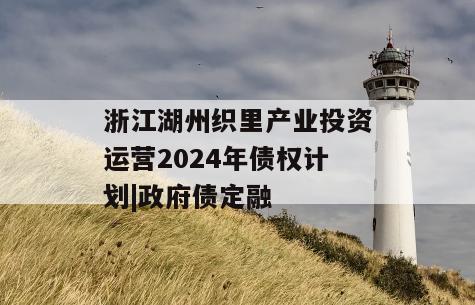 浙江湖州织里产业投资运营2024年债权计划|政府债定融