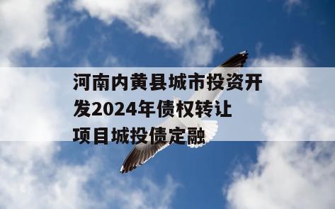 河南内黄县城市投资开发2024年债权转让项目城投债定融