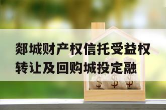 郯城财产权信托受益权转让及回购城投定融