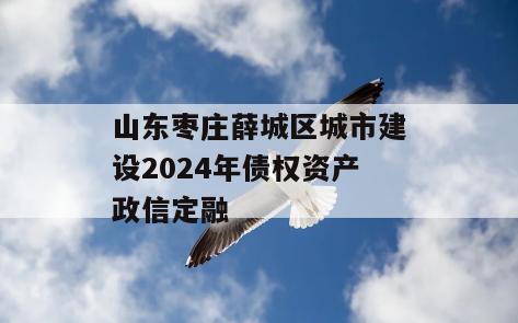 山东枣庄薛城区城市建设2024年债权资产政信定融