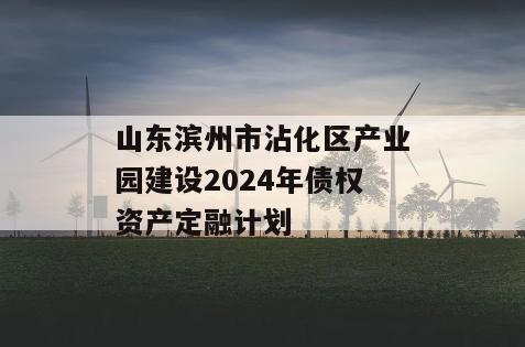 山东滨州市沾化区产业园建设2024年债权资产定融计划