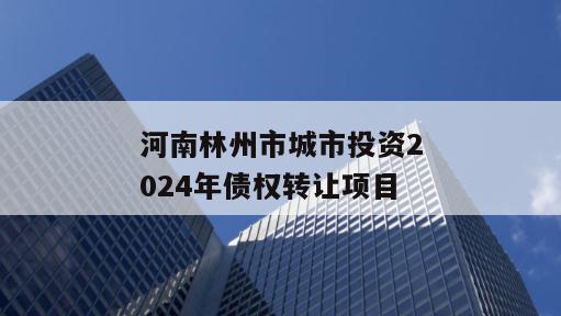 河南林州市城市投资2024年债权转让项目
