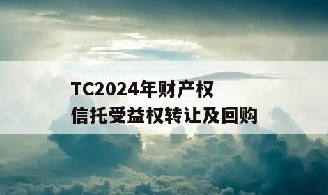 TC2024年财产权信托受益权转让及回购