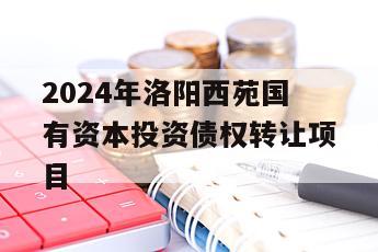2024年洛阳西苑国有资本投资债权转让项目