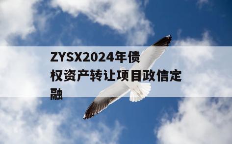 ZYSX2024年债权资产转让项目政信定融