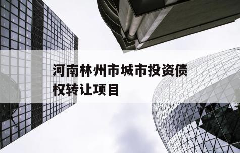 河南林州市城市投资债权转让项目